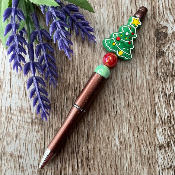 Handcrafted Ginger Tree Pens Beaded Unique Artisan Gifts Office Accessories - Picture 9 of 9